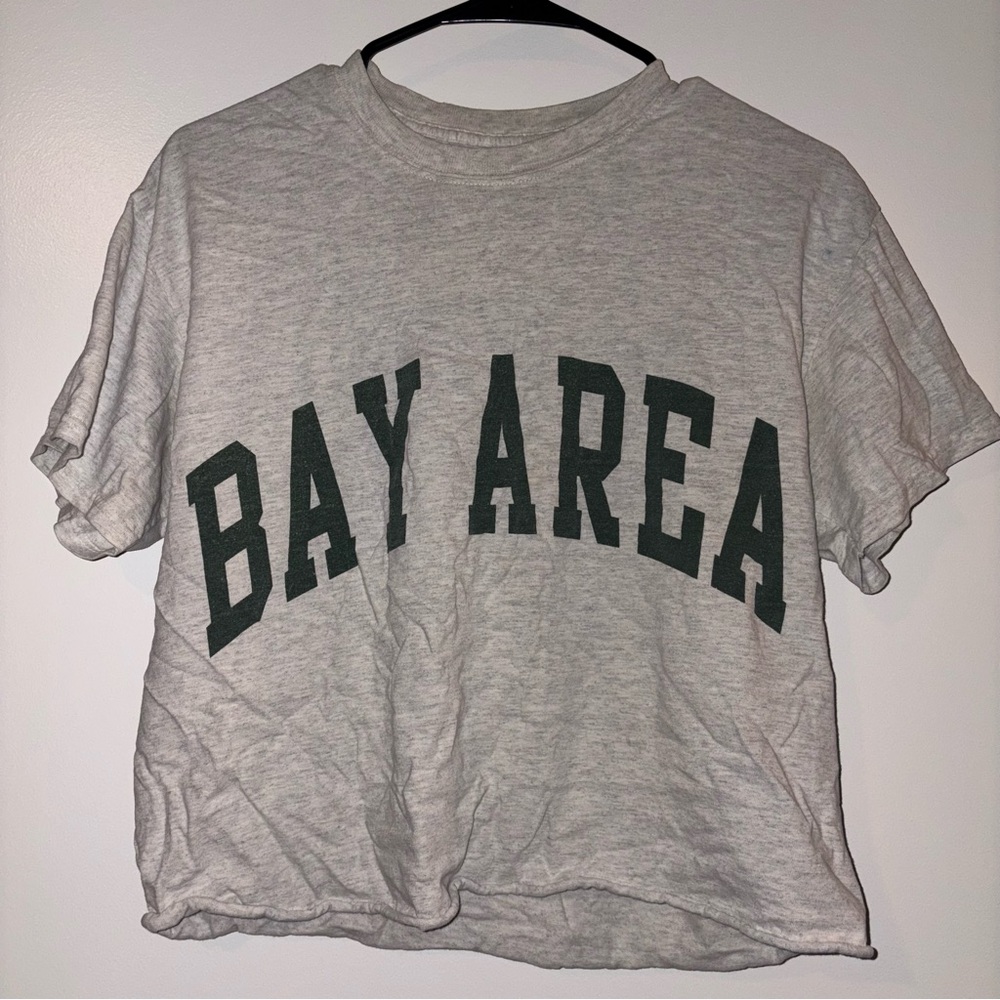 Brandy Melville Light Gray Bay Area Tee